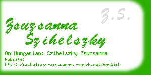 zsuzsanna szihelszky business card